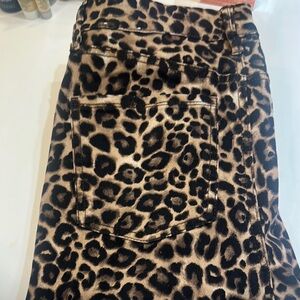 White House Black Market Leopard Print High Rise Jeans